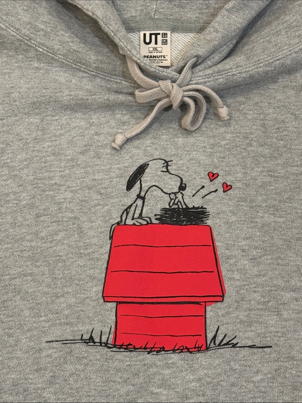 Snoopy XXL Gray Hoodie with front pockets - peanuts by Schulz - Picture 3 of 13